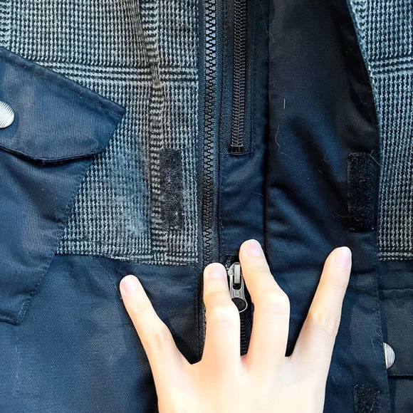 Burton Black Plaid Colorblock Ski Snowboarding Winter Outdoor Snow Coat Small - Picture 8 of 13